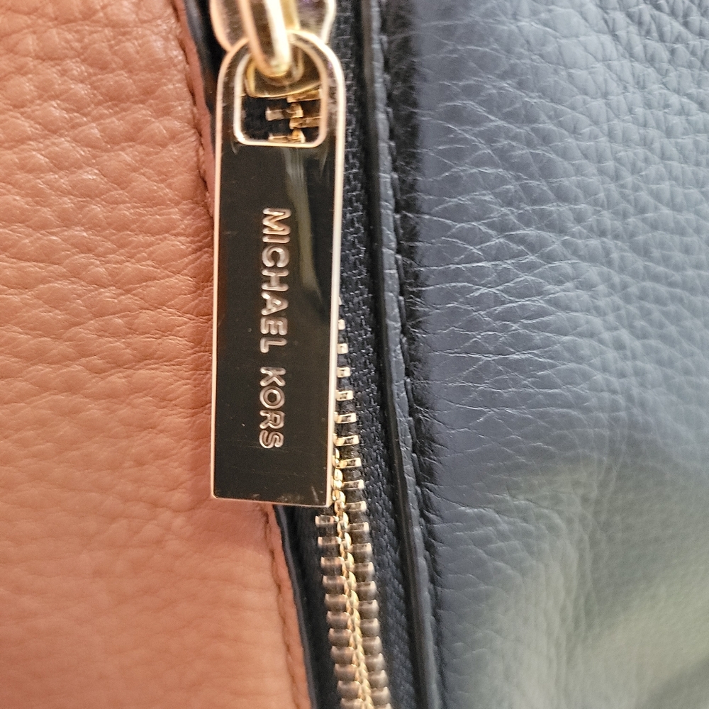 Michael Michael Kors Large Sloan Bag Brown and Black Pebble Leather Shoulder Bag - Picture 8 of 13